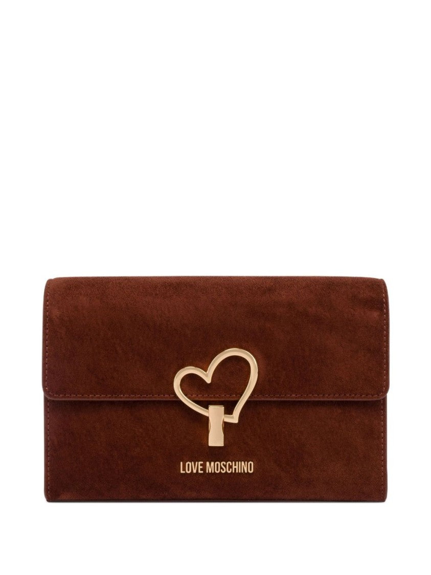 Love Moschino Rectangular Shoulder Bag With Gold Clasp