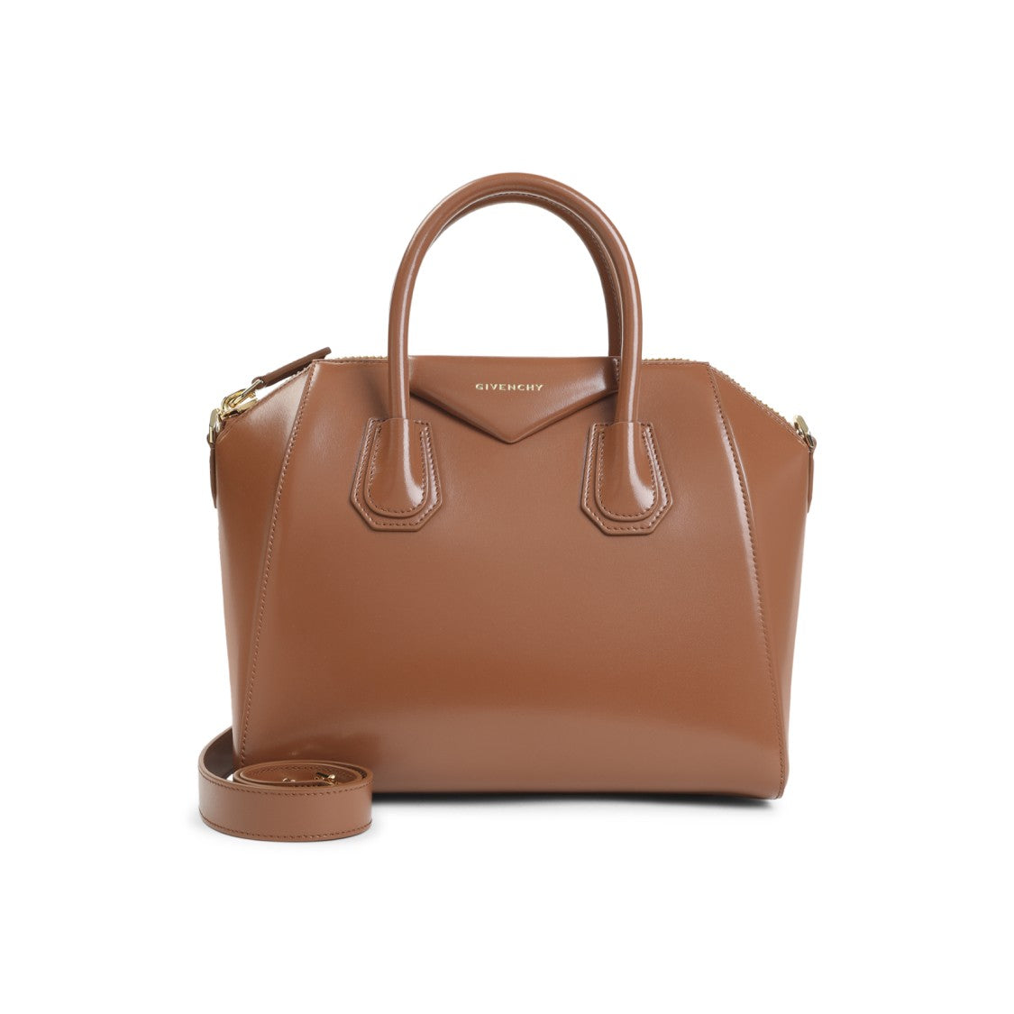 Givenchy Trapezoidal Brown Calf Leather Handbag