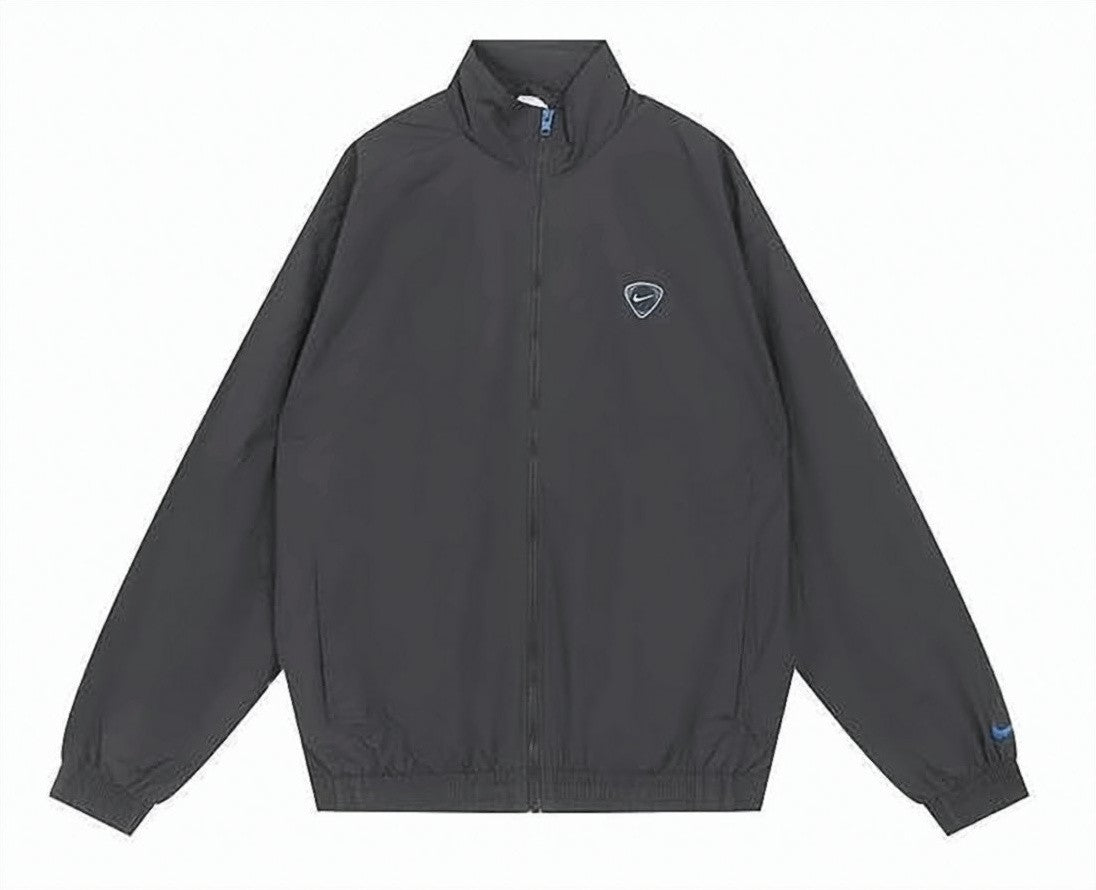 Nike Sleek Black Nylon Jacket With Bold Graphic