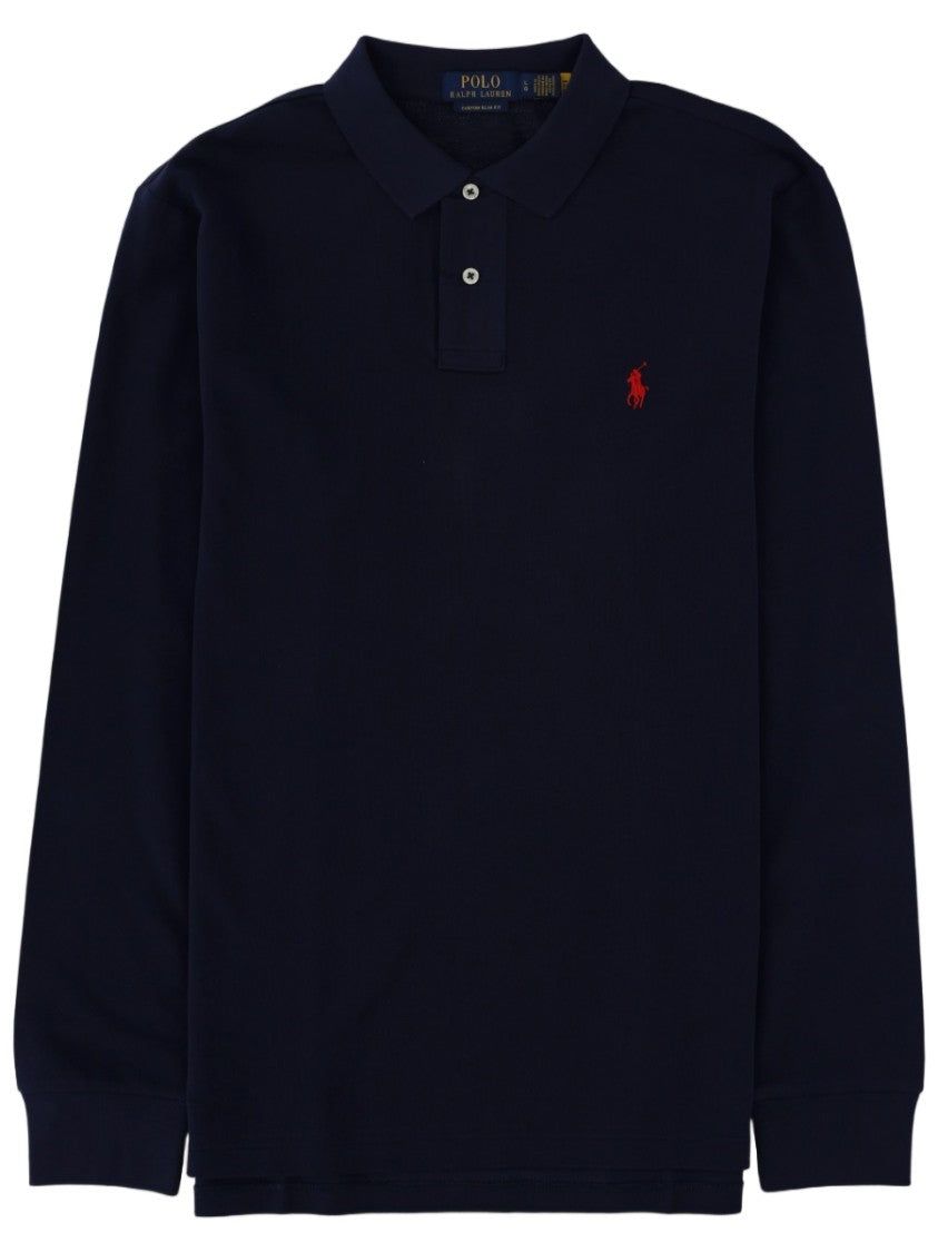 Polo Ralph Lauren Long-Sleeve Two-Button Cotton Polo Shirt