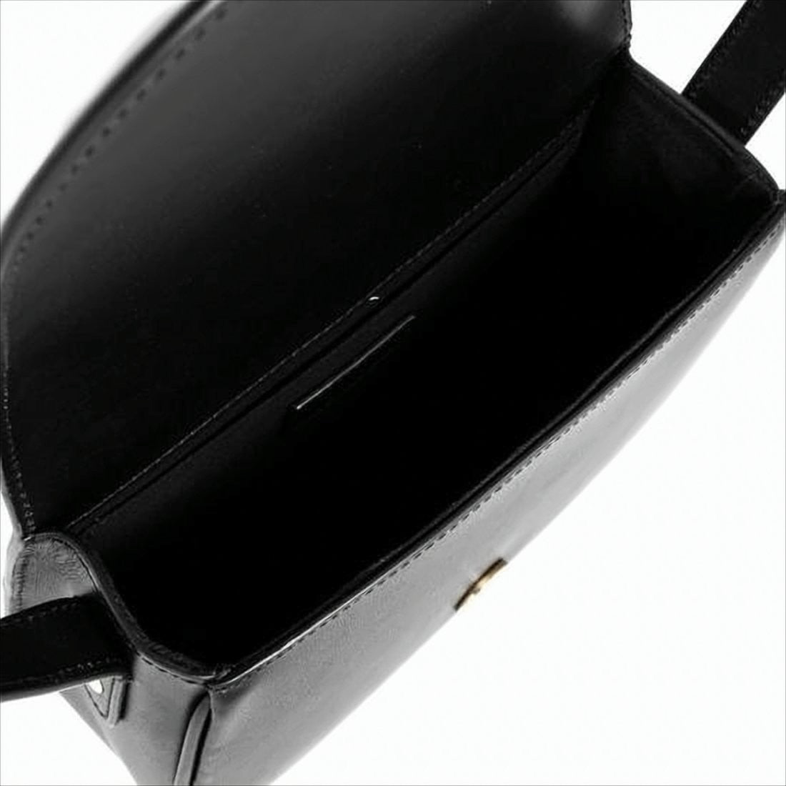 A.P.C. Structured Black Leather Shoulder Bag