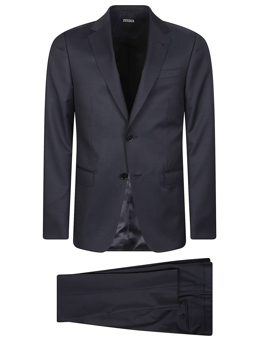 Zegna Lux Tailoring Single-Breasted Blue Wool Suit