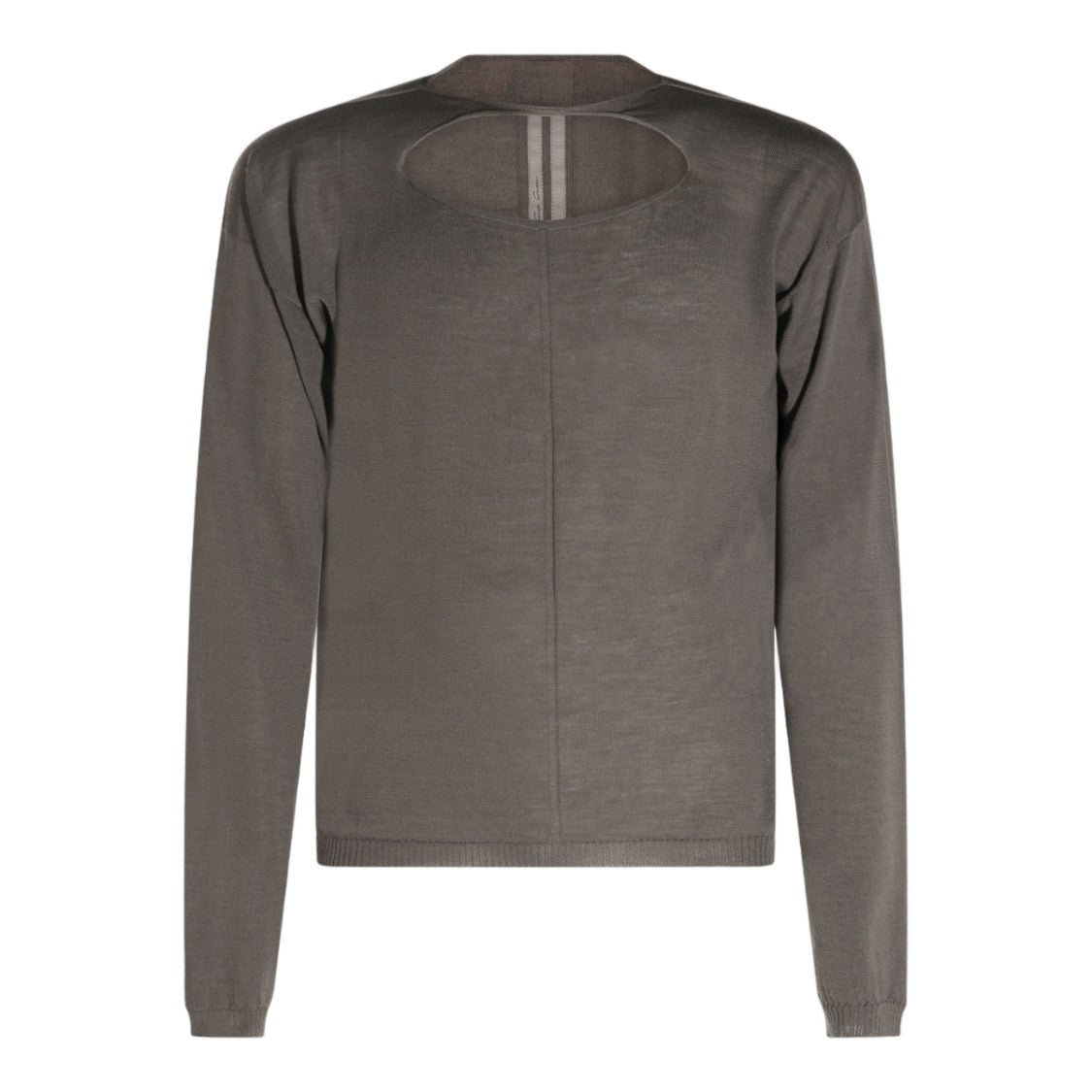 Rick Owens Lightweight Knit Sweater With Oval Cut-Out Detail
