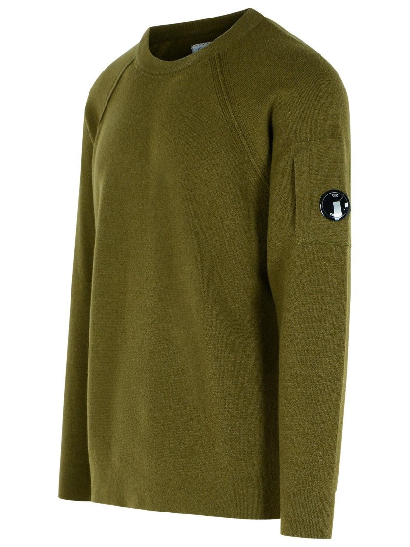 C.P. Company Grs' Green Wool Blend Sweatshirt
