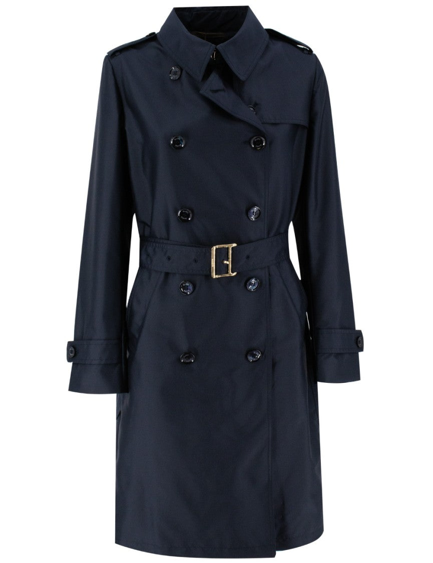 Moorer Navy Blue Trench Coat