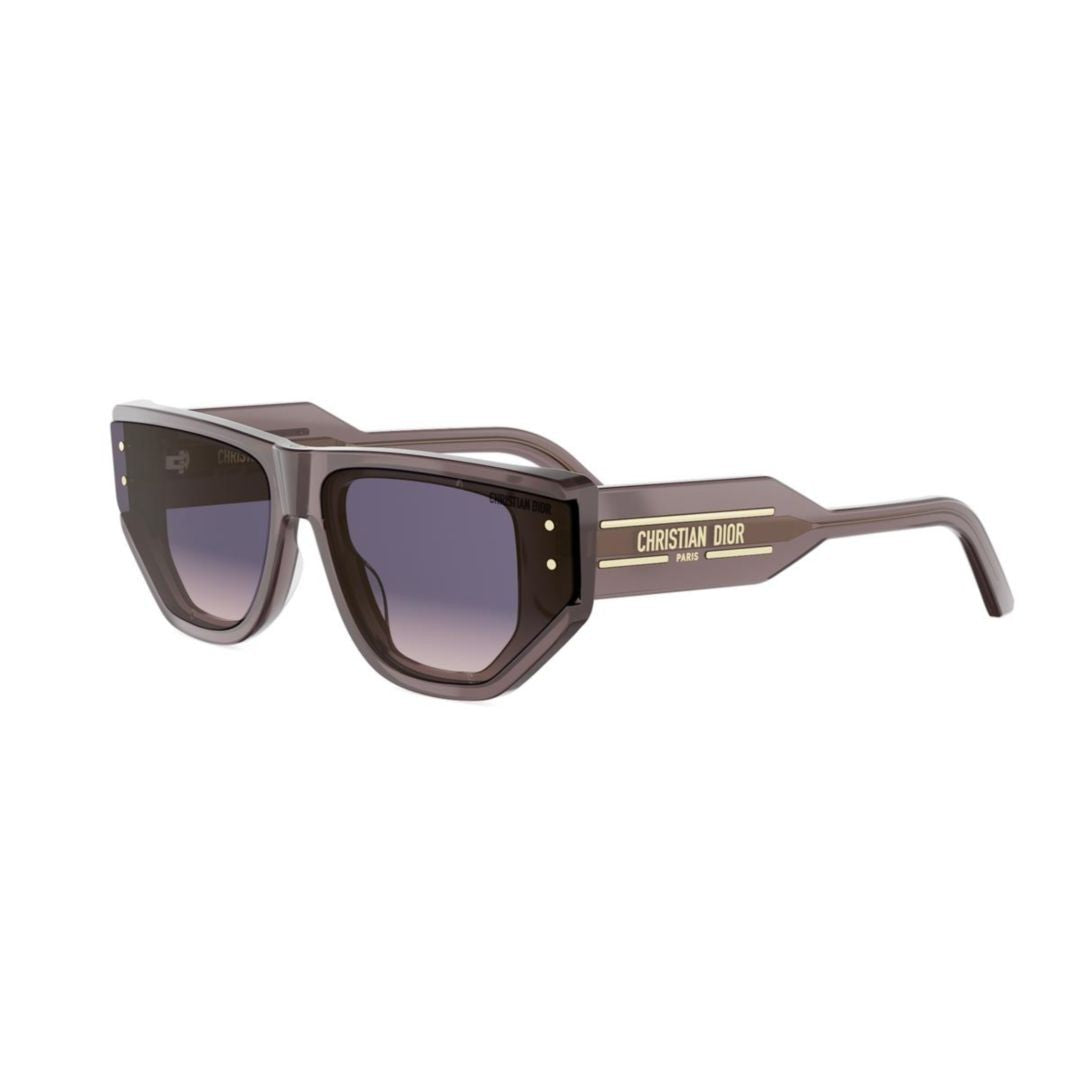 Dior Smoky Brown Cd40207i Translucent Angular Sunglasses