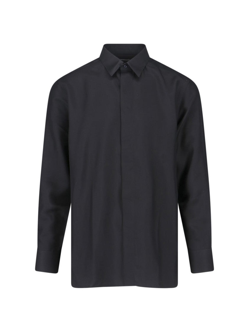 Tom Ford Black Classic Collar Silk Blend Shirt