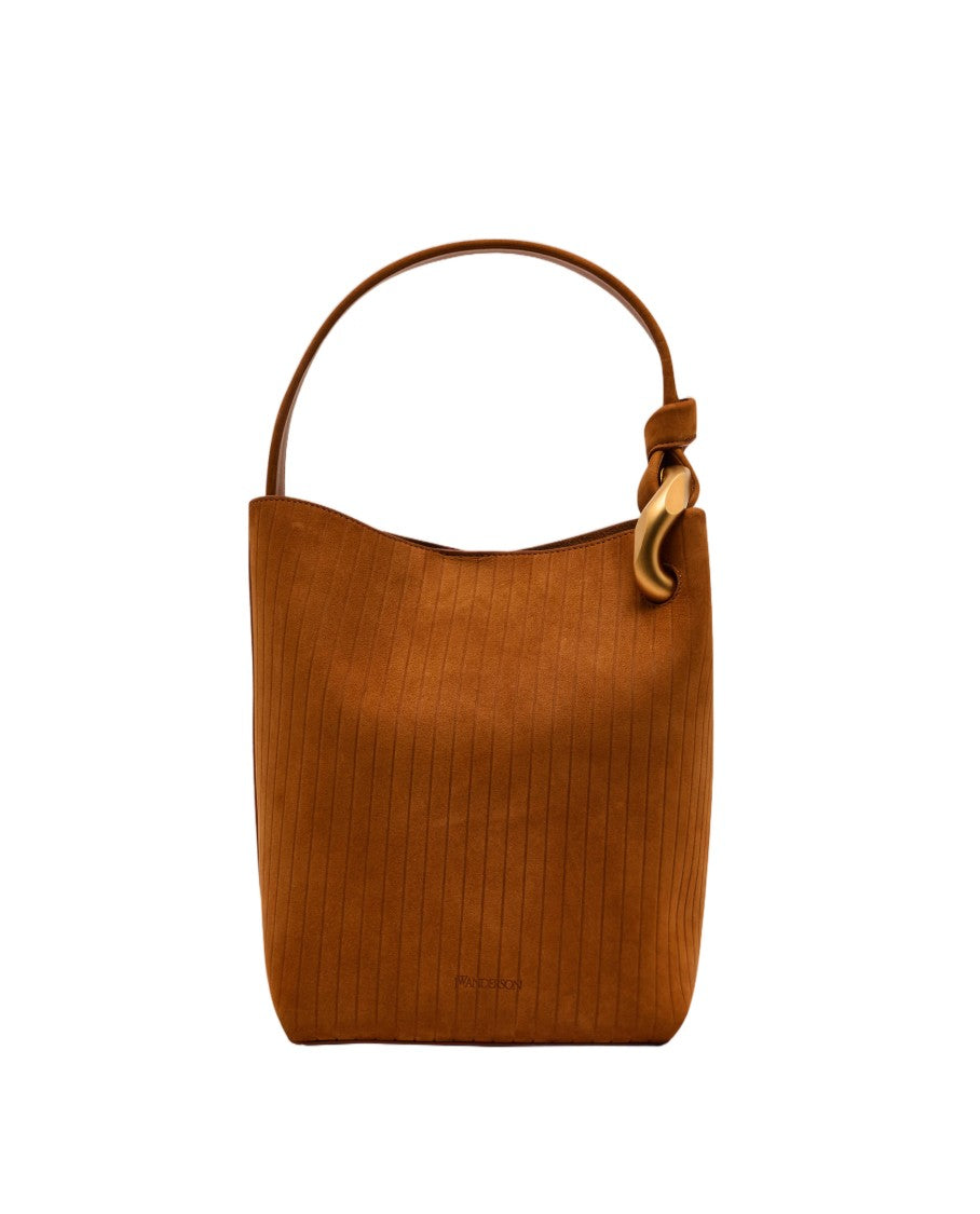 J. W. Anderson Suede Bucket Bag With Twisted Leather Detail