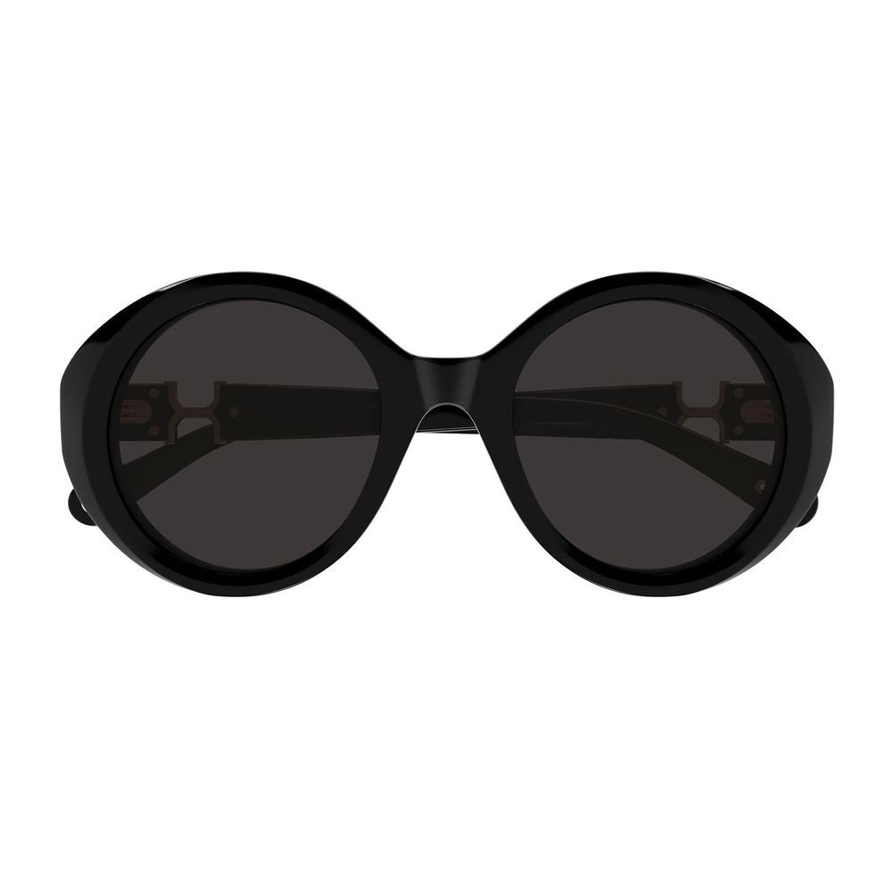 Chloé Ch0332s Marcie-Linea Chloé Round Glossy Black Acetate Sunglasses