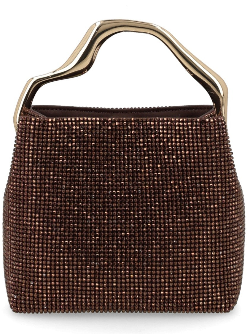 Cult Gaia Solene Mini Rhinestone Mesh Handbag