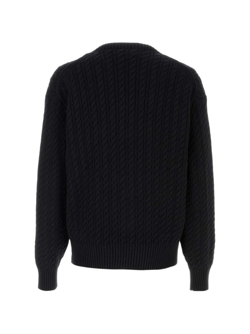 Kenzo Cable Knit Cardigan With V-Neck And Button Front