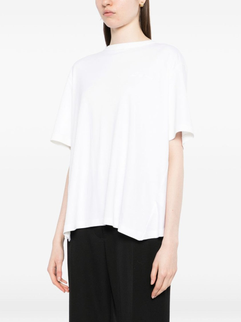 Jacquemus White Round Neck Short Sleeve T-Shirt