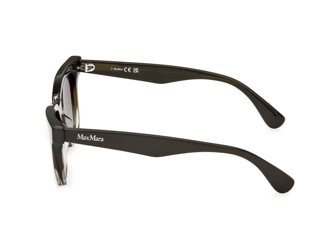 Max Mara Mm0212 Glossy Gradient Lens Oversized Square Sunglasses