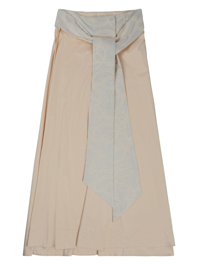 Oscar The Collection Midi-Length Skirt With Contrasting Sash Detail