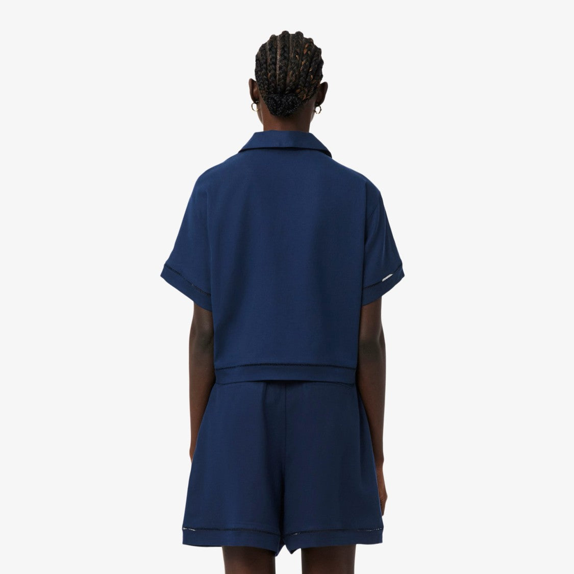 Lacoste Boxy Cropped Short-Sleeved Polo Shirt With Classic Collar