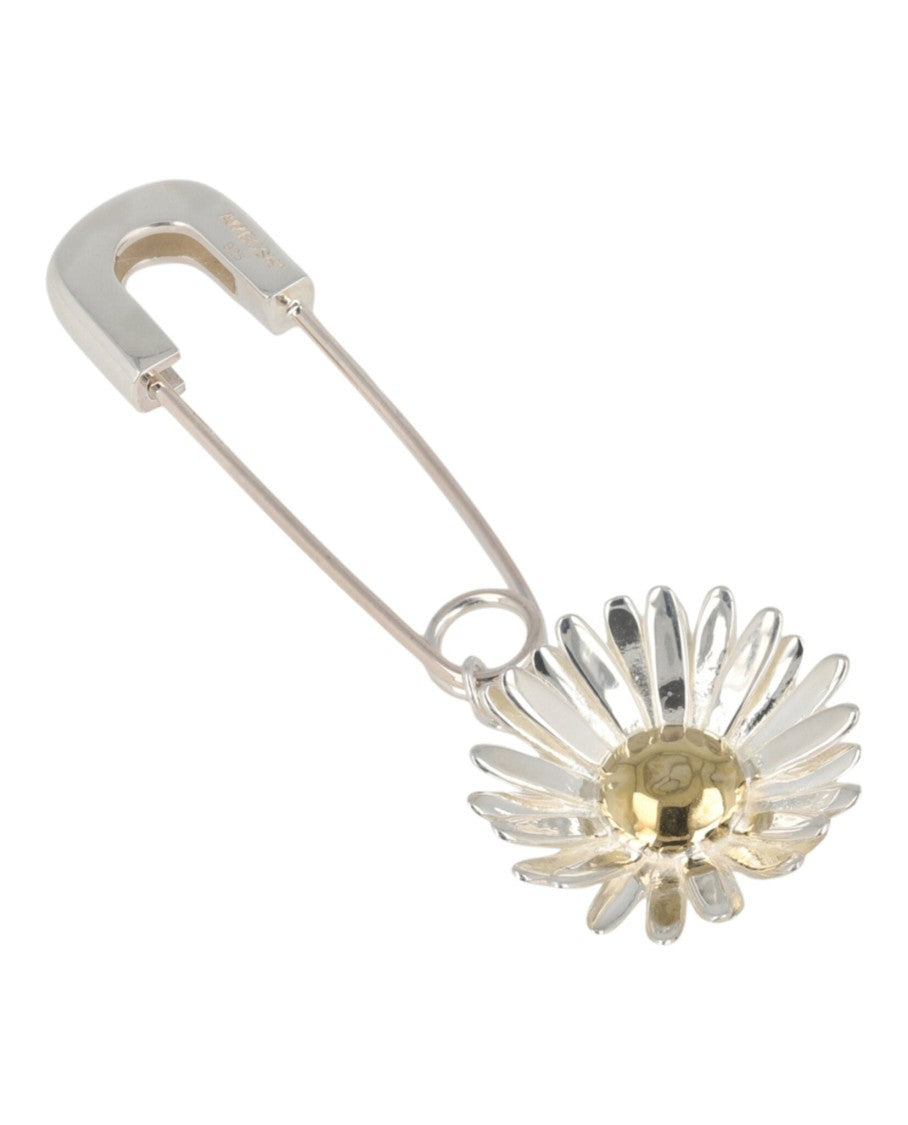 Ambush Daisy Charm Single Earring With Safety Pin Detail