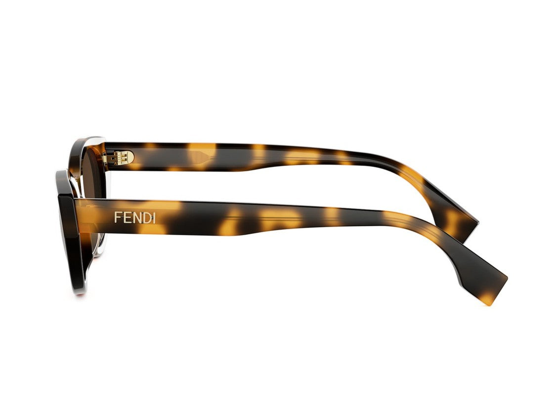 Fendi Fe40209i Tortoiseshell Cat-Eye Acetate Sunglasses