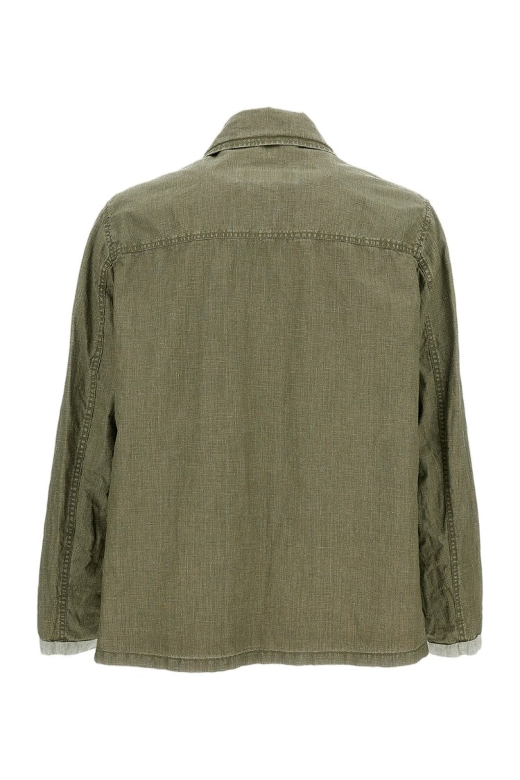 Fay Coated Linen Canvas 4 Ganci Jacket