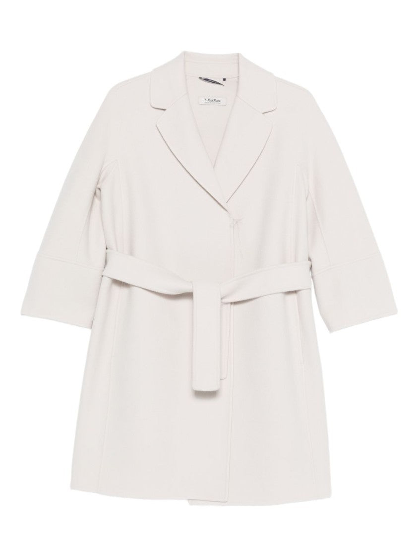 Max Mara Tailored Virgin Wool Coat With Notched Lapel