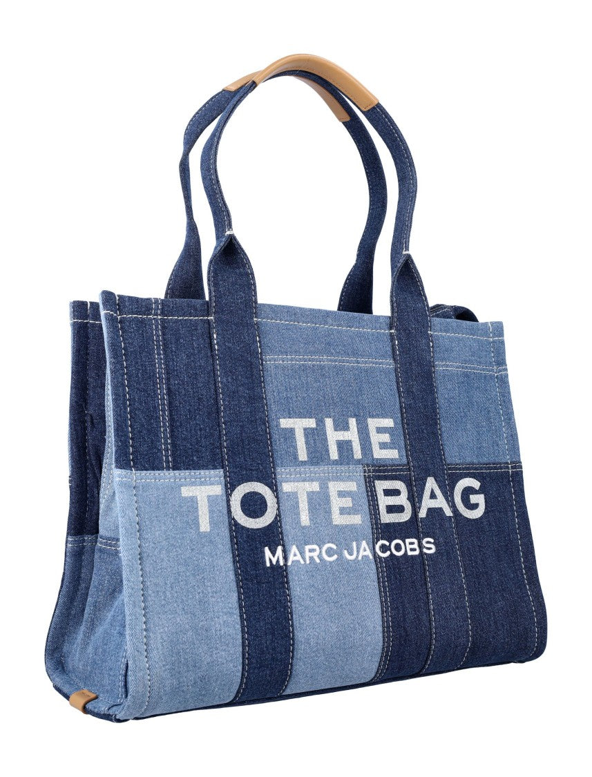 Marc Jacobs Denim Patchwork Large Tote Bag