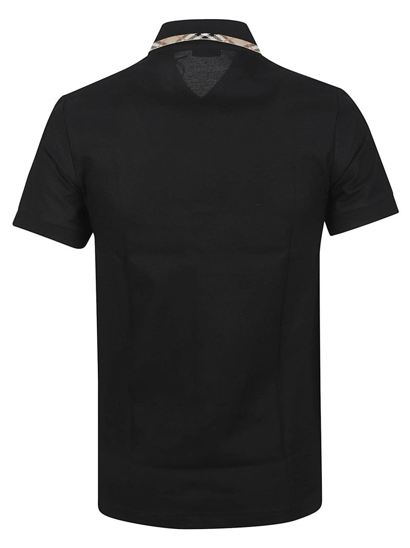 Burberry Pure Cotton Piquet Polo Shirt With Equestrian Knight Embroidery
