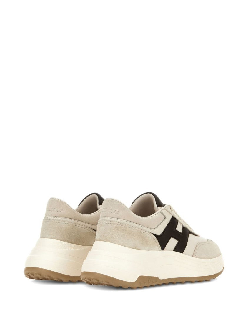 Hogan Beige And Black Hogan Sneakers