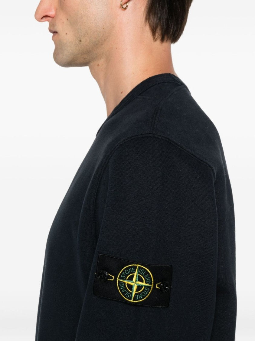 Stone Island Brushed Organic Cotton Fleece Sweatshirt