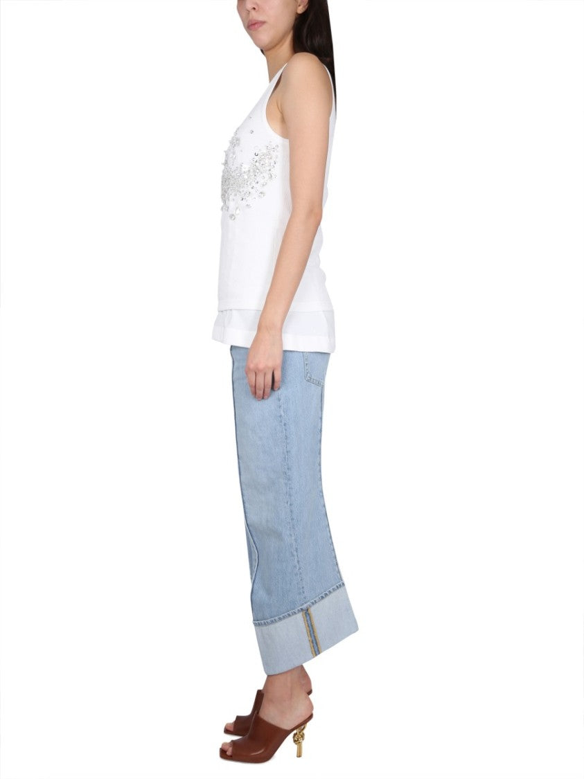 Bottega Veneta Curved Line Jeans With Front Closure