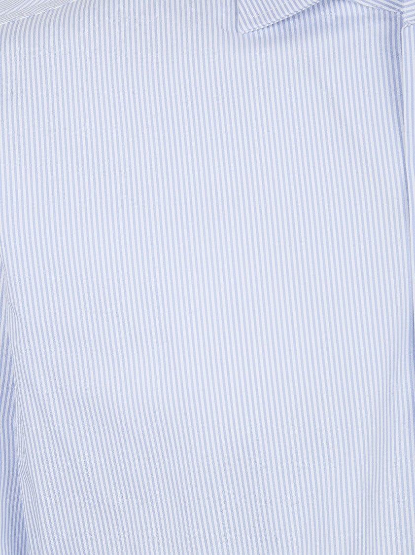 Barba Pinstripe Long Sleeve Shirt With Structured Collar