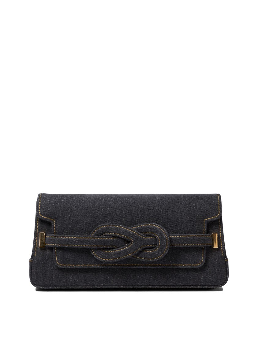 Amato Daniele Rectangular Blue Denim Shoulder Bag