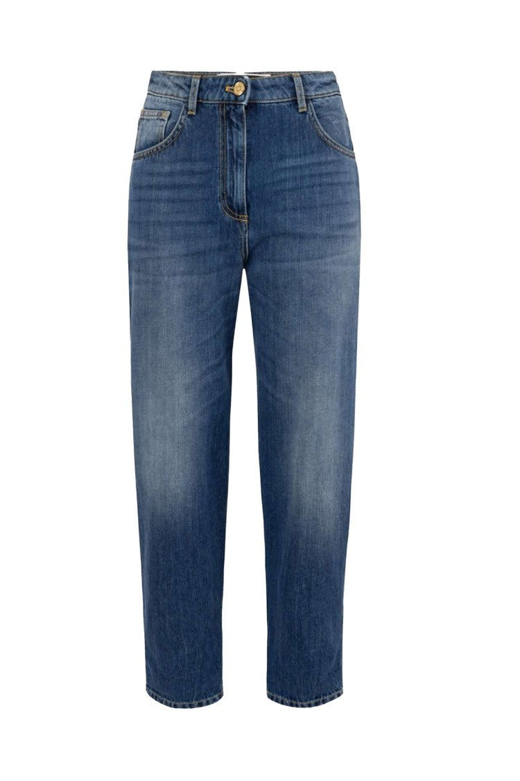 Elisabetta Franchi Blue Cotton Denim Jeans