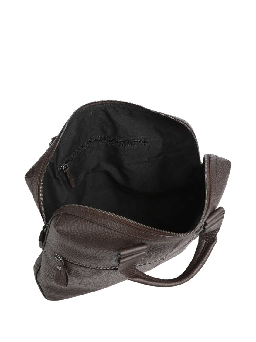 The Bridge Structured Grained Calf Leather Shoulder Bag