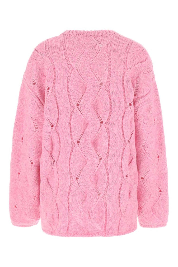Low Classic Pink Alpaca Blend Oversize Sweater