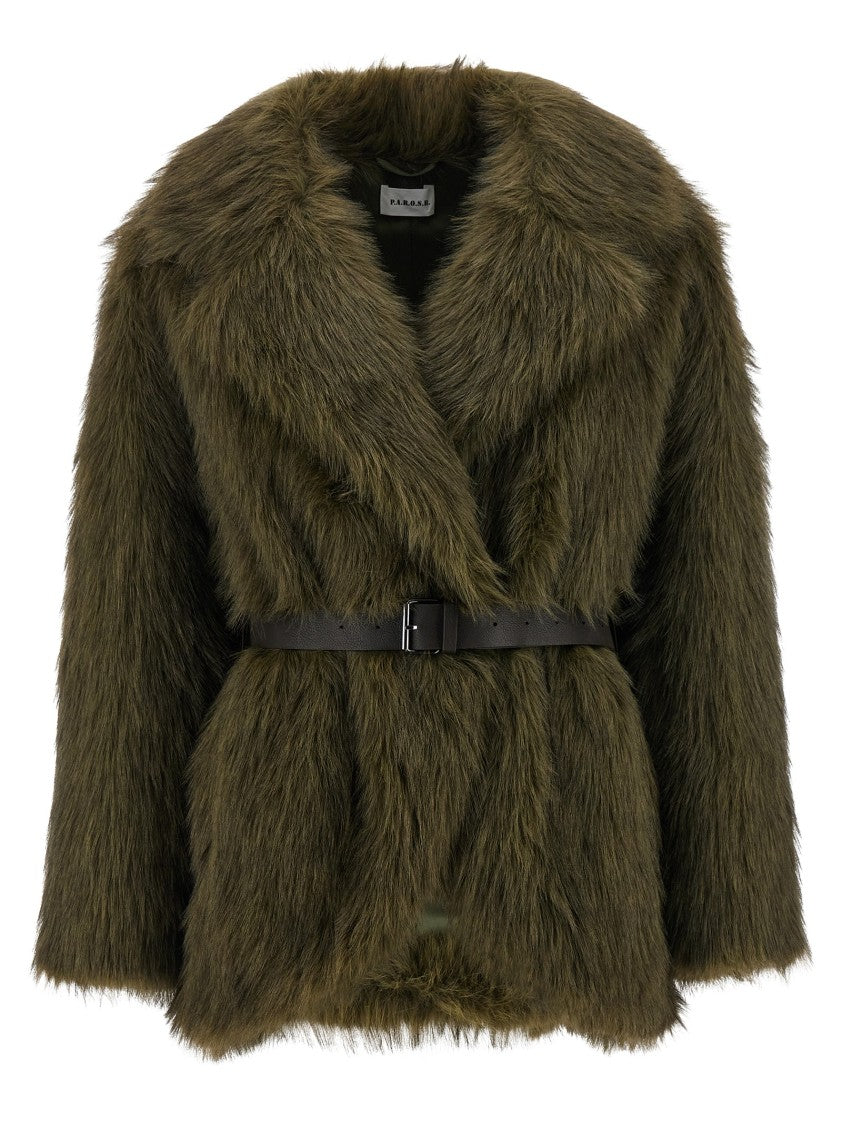 P.A.R.O.S.H. Portal Faux Fur Coat