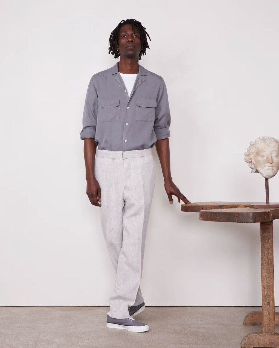 Officine Generale Relaxed-Fit Camp Shirt With Chest Pockets