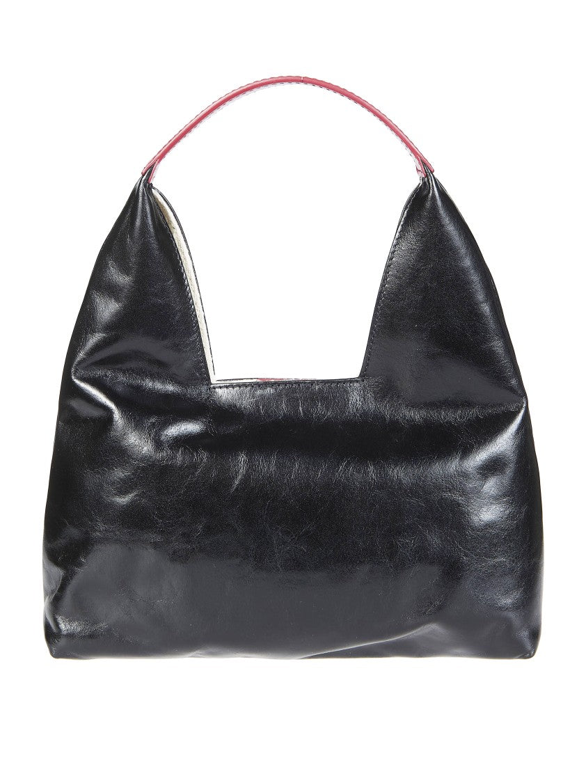 Marni Black Glossy Slouchy Mini Bag