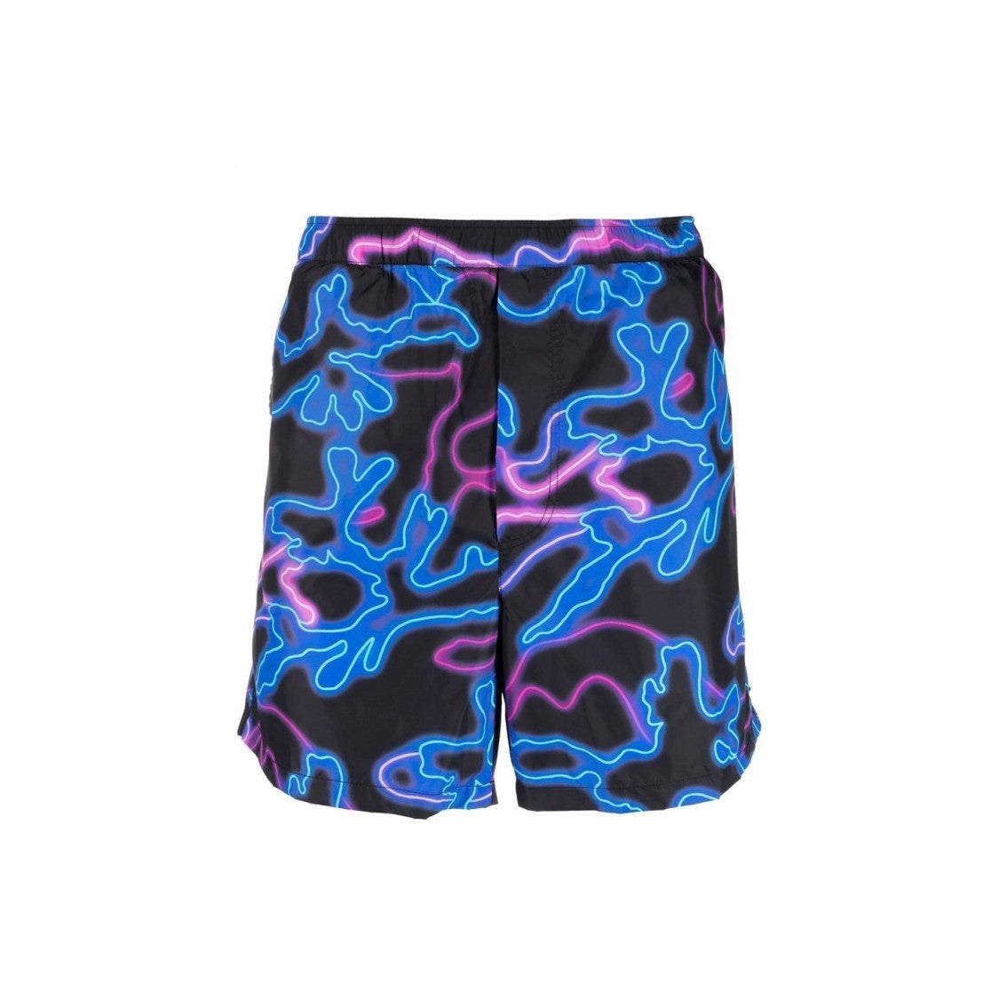 Valentino Neon-Print Swim Shorts