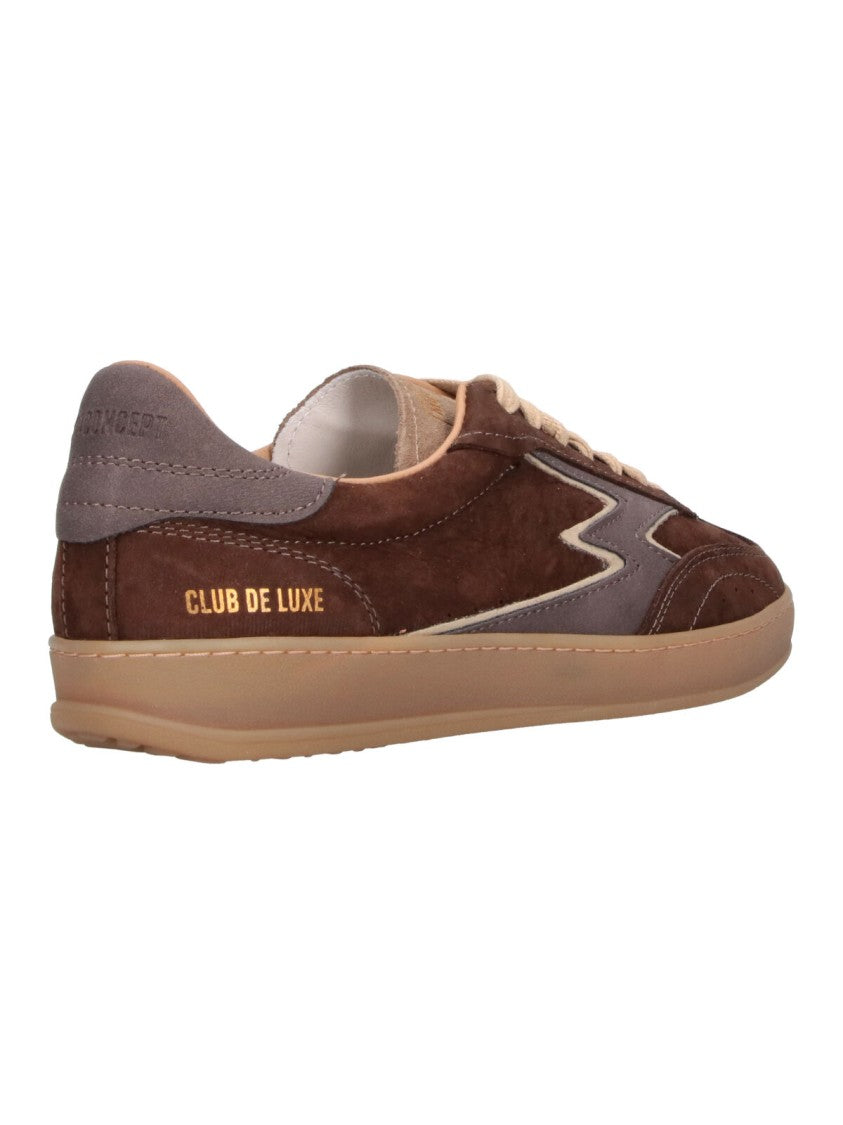 Master Of Arts Brown Club Suede Leather Accent Sneakers