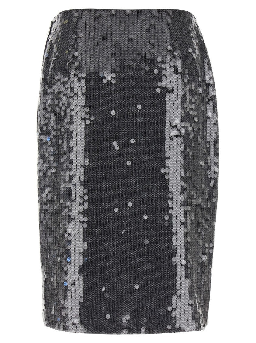 Rotate Birger Christensen 'Net Sequin Midi' Skirt