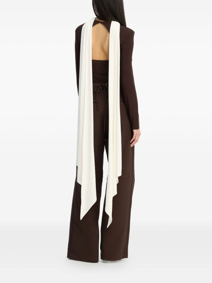 Rotate Wide-Leg Trousers With High Waist