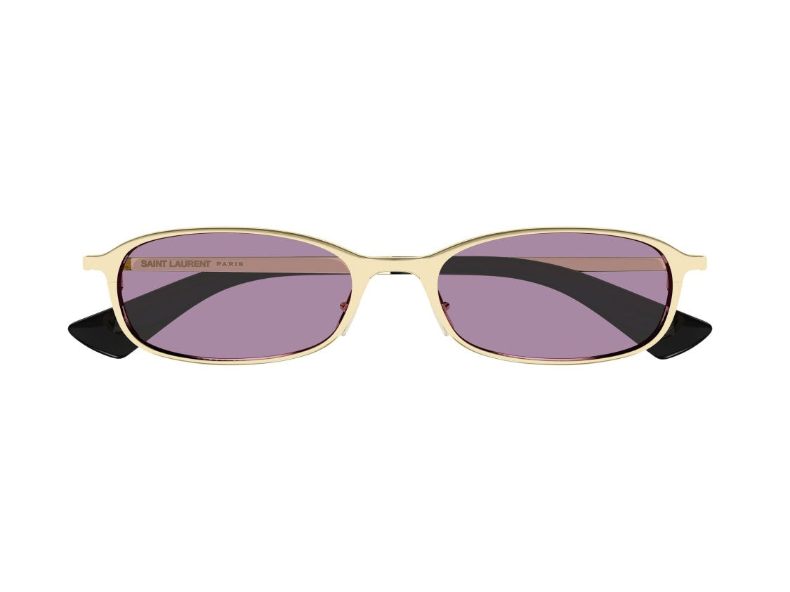 Saint Laurent Sl 934 Mia Polished Gold Purple Lens Sunglasses