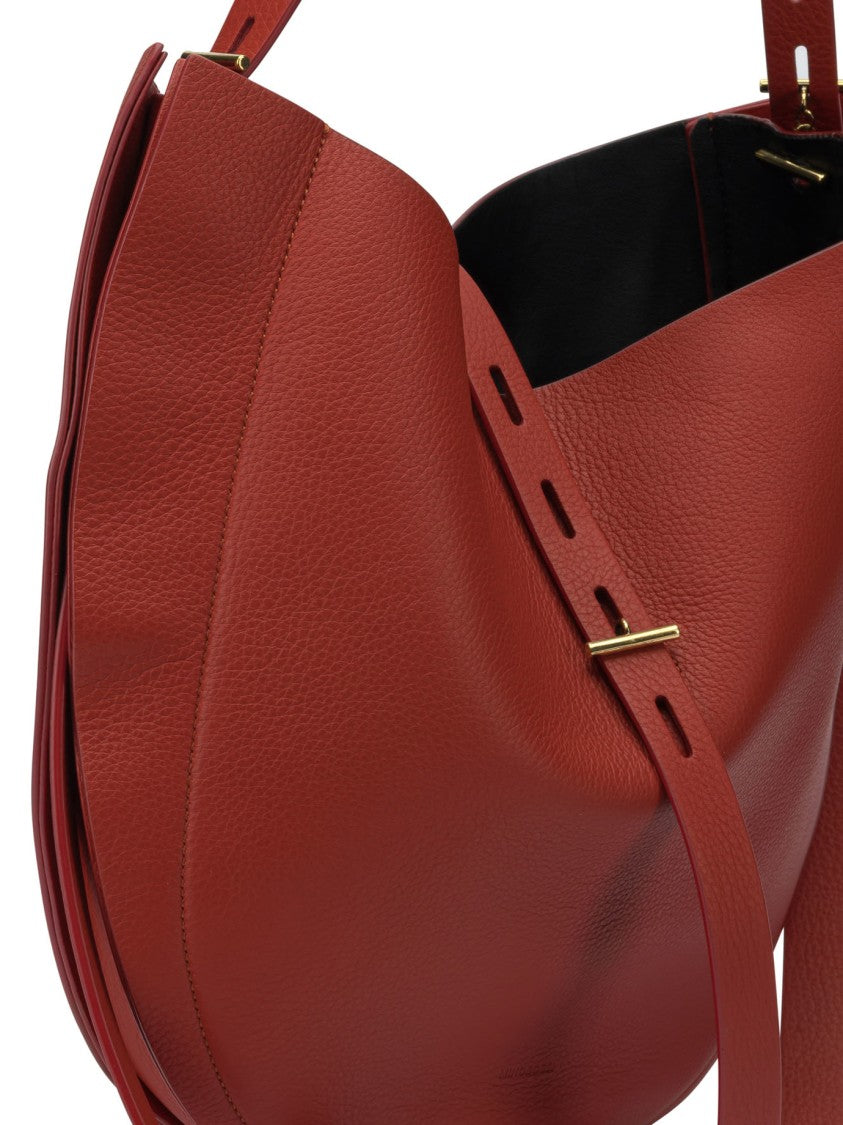Minobossi Bordeaux Calfskin Shoulder Bag