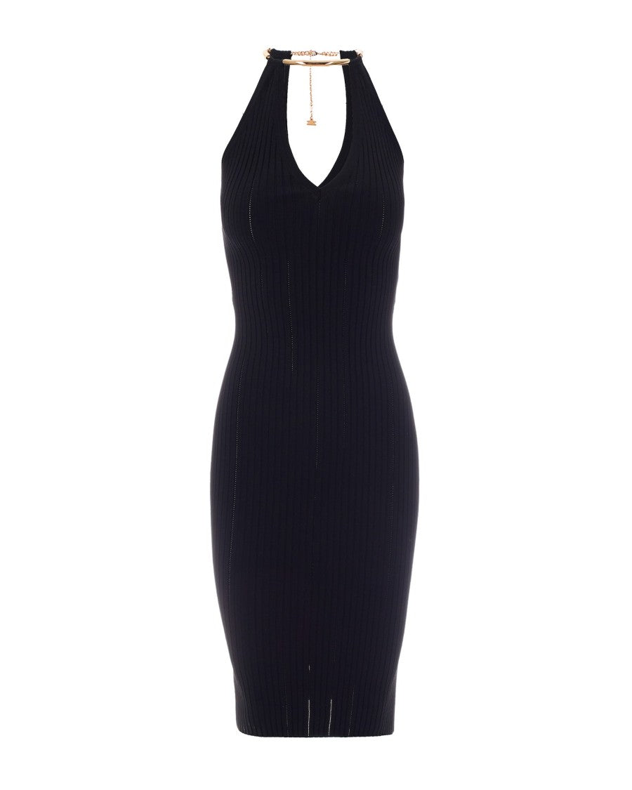 Elisabetta Franchi Black Knit Dress