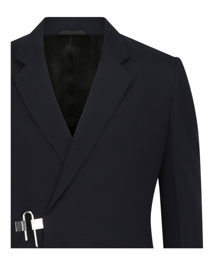 Givenchy Slim Fit Jacket In Wool With U-Lock Buckle