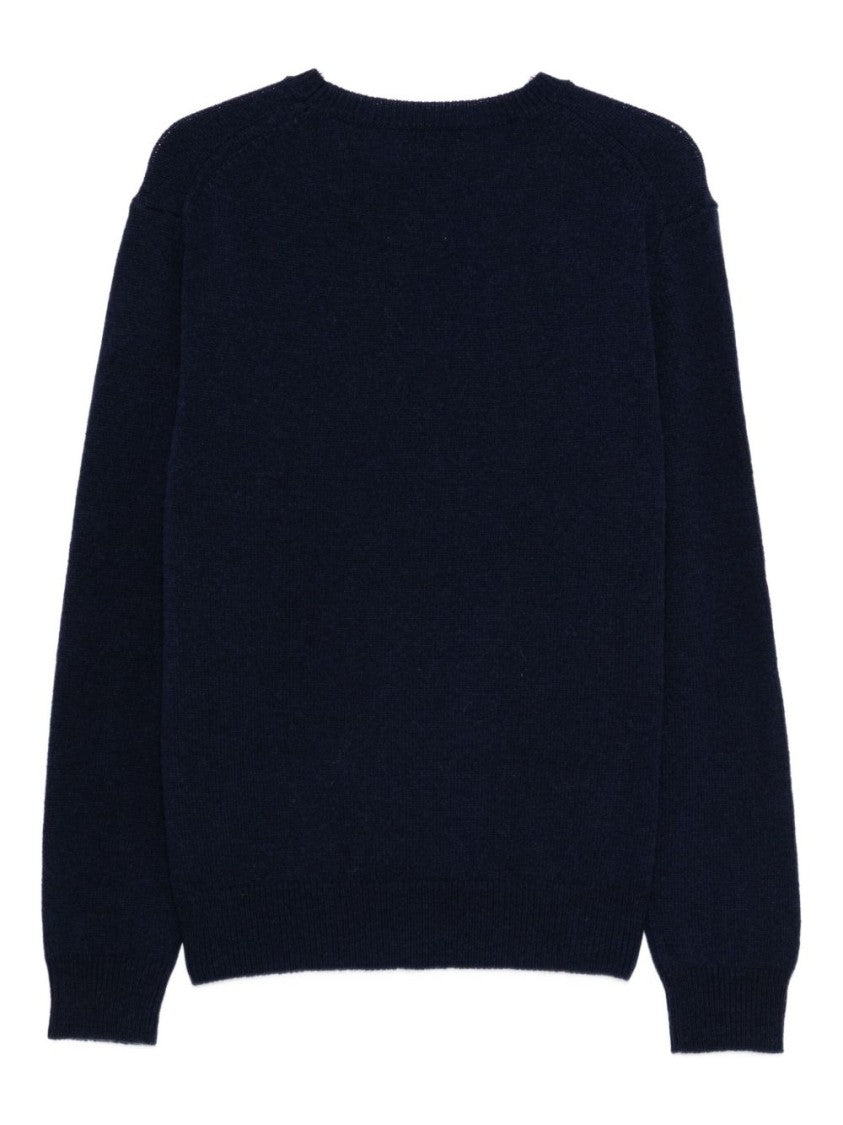 Baracuta Navy Blue Crew Neck Sweater
