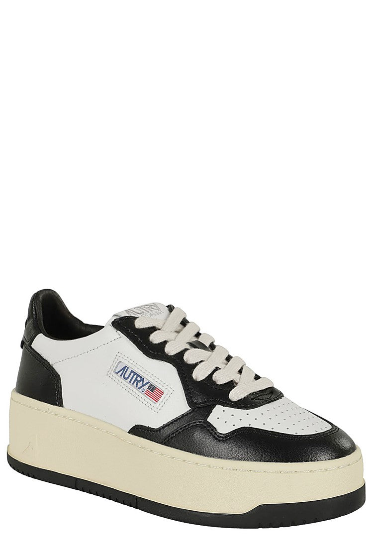 Autry Black And White Platform Low Sneakers