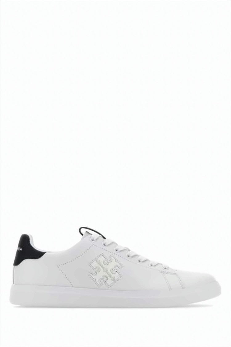 Tory Burch Low-Profile White Sneakers With Stitched Logo Detail