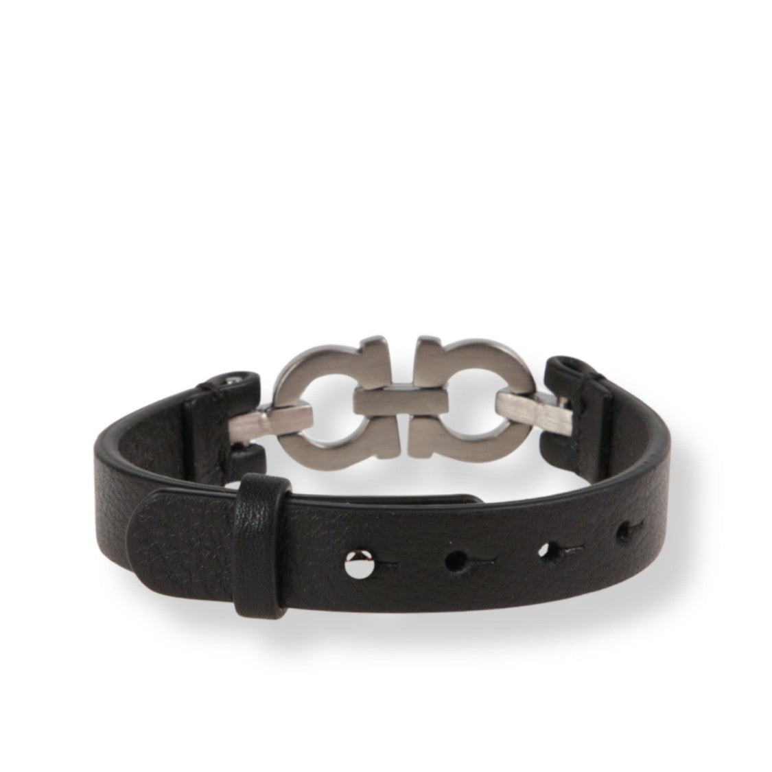 Ferragamo Brown Leather And Metal Accessory