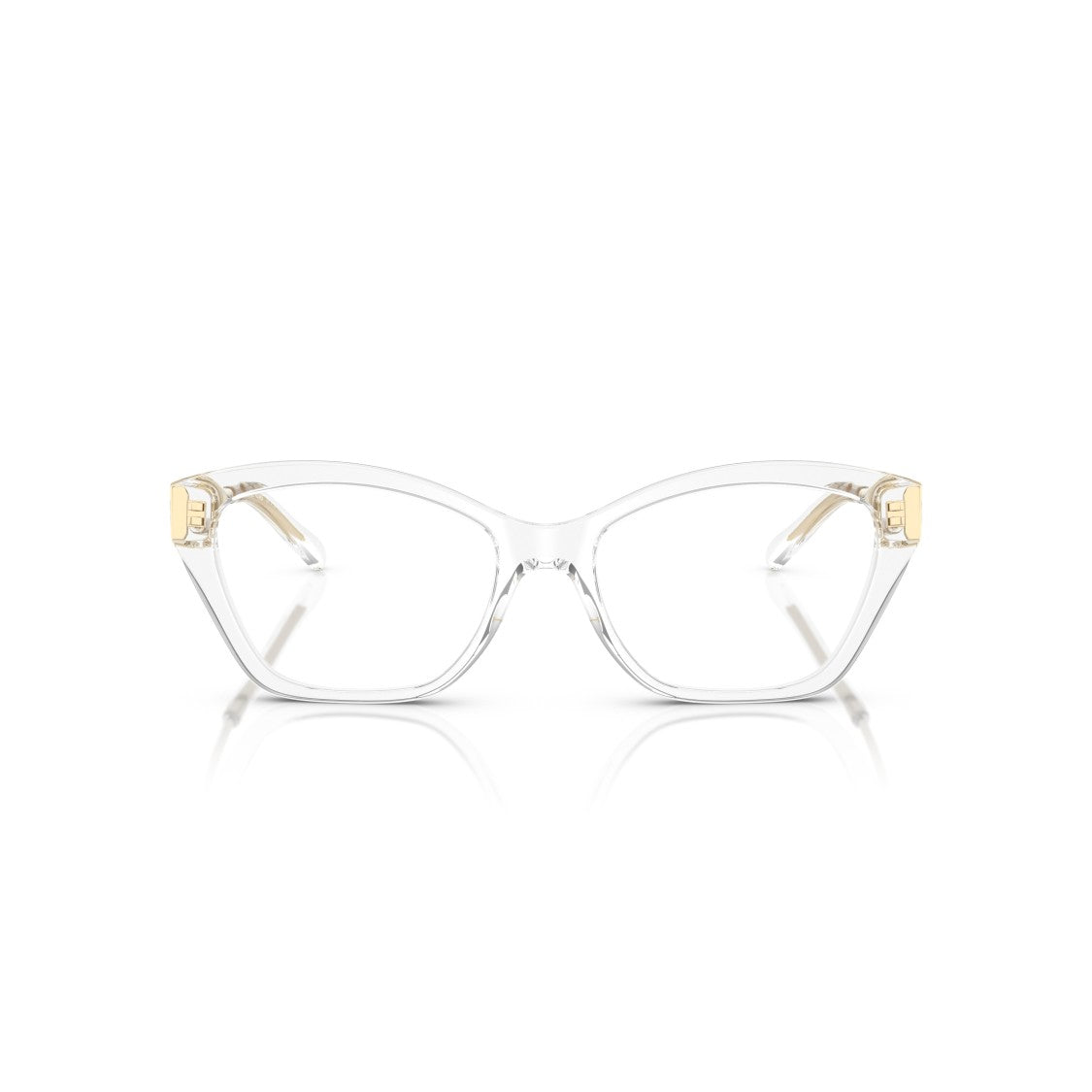 Michael Kors 0Mk4136 Transparent Cat-Eye Eyeglasses With Gold-Link Temples