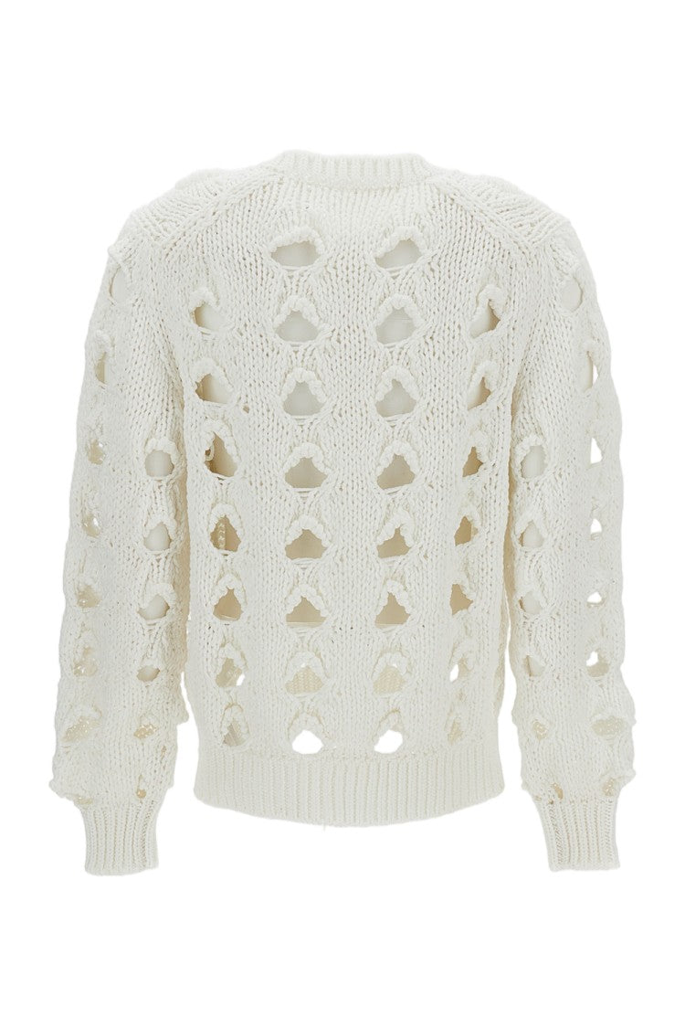 Comme Des Garçons Cropped Openwork Cardigan